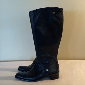 Stuart Weitzman Black Nappa Leather Knee-high Boots